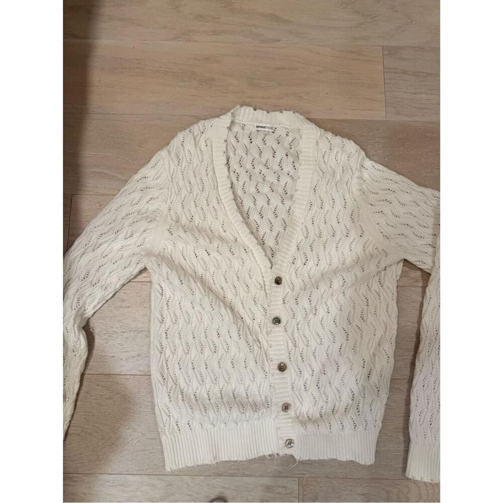 Minnie Rose Women's Cream Cardigan